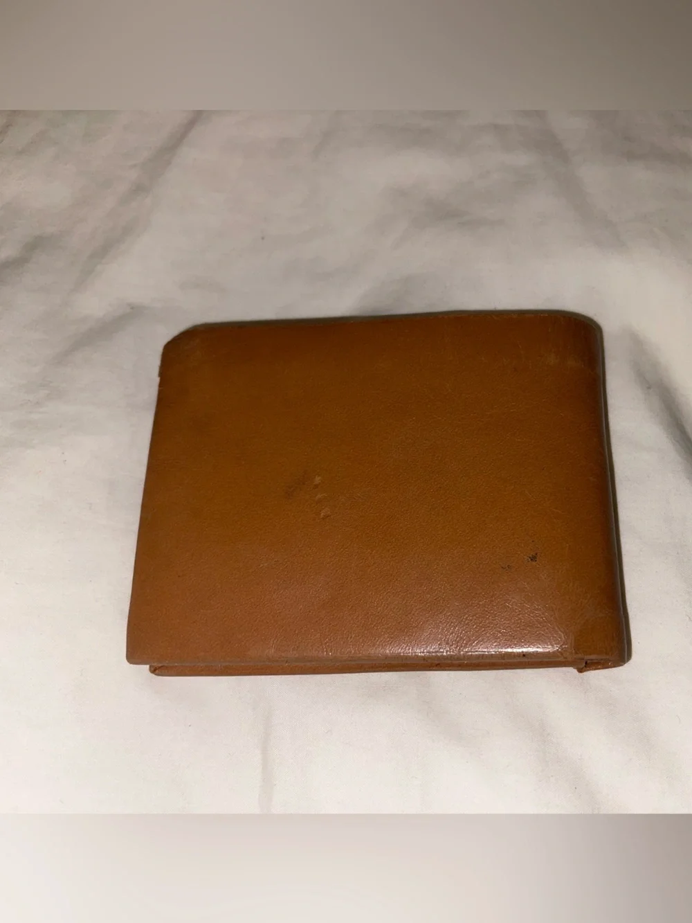 Men's Classic Tan Cowhide Leather Bifold Wallet - Unbranded